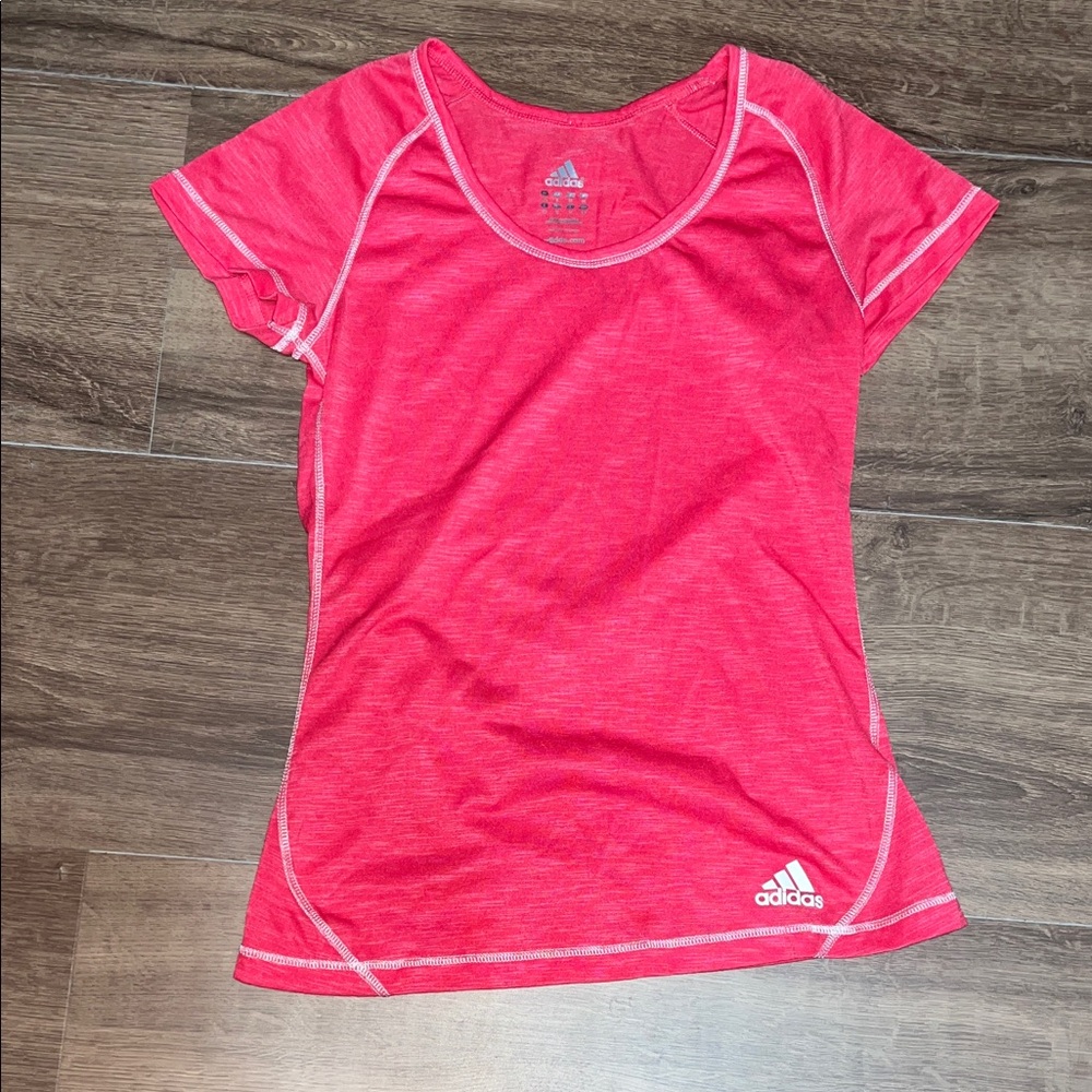 Adidas Bright Pink Performance Tee
